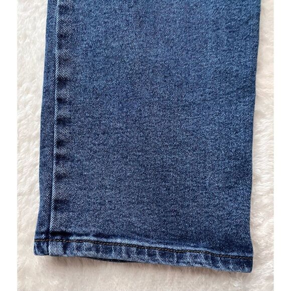 LUNA NORA MID-RISE CROPPED DISTRESSED STRAIGHT JEANS, Size 6 - Picture 9 of 14